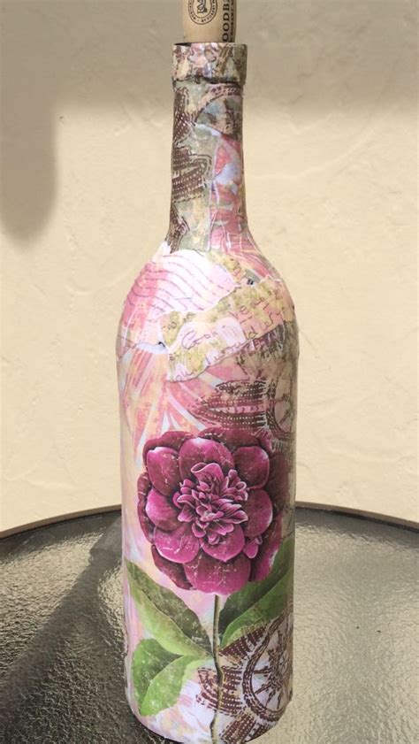 Pin By Glenda Whaley On My Up Cycled Bottles Bottle Crafts Wine