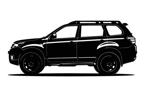 Suv Car Silhouette Vector Art At Vecteezy