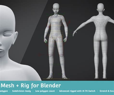 Artstation Base Meshes Character Starter Kit Rig Resources