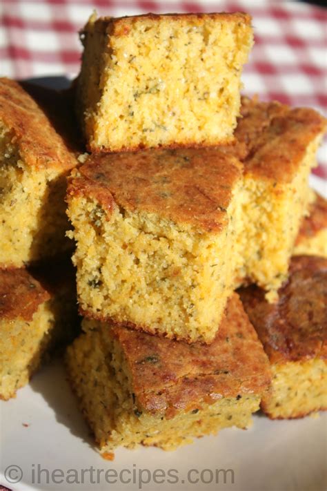 Cheesy Garlic And Herb Cornbread I Heart Recipes