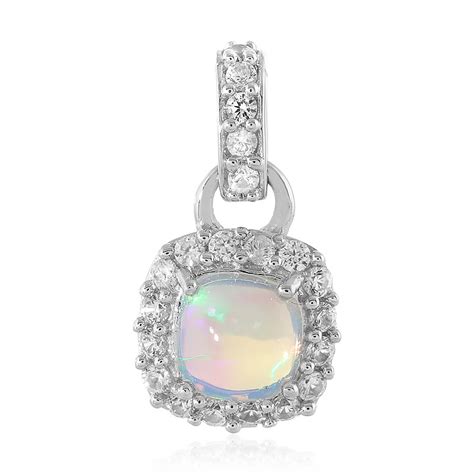 Äthiopischer Welo Opal kambodschanischer Zirkon Anhänger 1 02ct