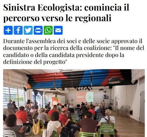 Comincia Il Percorso Verso Le Regionali Sinistra Ecologista Torino