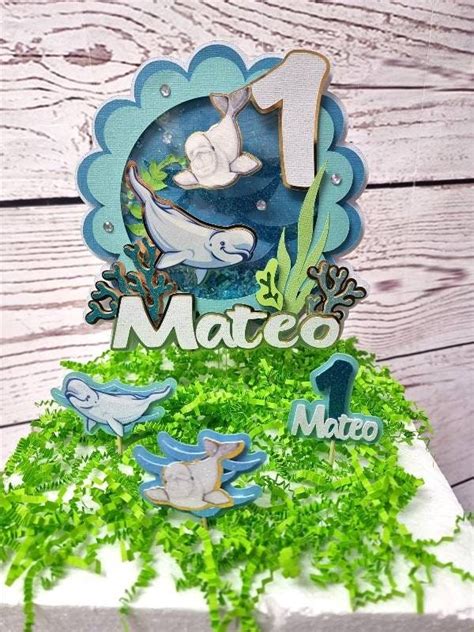 Baby Beluga Shaker Birthday Cake Topper Baby Beluga Etsy In 2022