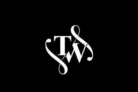 TW Monogram Logo Design V6 Afbeelding Door Greenlines Studios