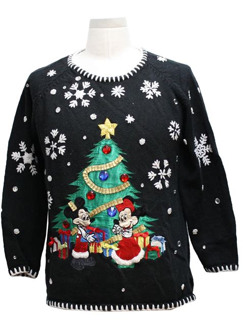 S Retro Mickey Mouse Ugly Christmas Sweater S Authentic Vintage