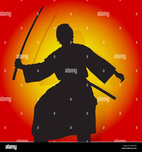 Samurai Krieger Illustration Stock Vektorgrafiken Kaufen Alamy