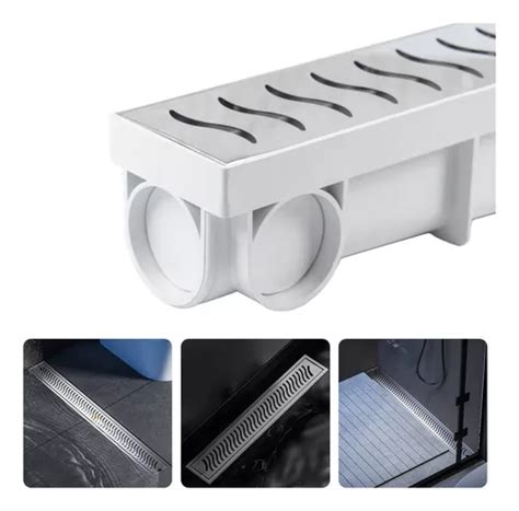 Ralo Linear Coletor X Inox Polido Vazado Para Banheiro Mercadolivre