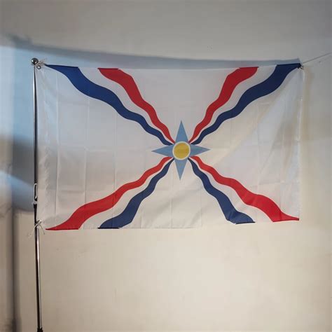 Assyrian Flag Empire Assyria Flag Outdoor Decor 90x150cm Polyester 