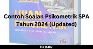 Contoh Soalan Psikometrik Spa Dan Jawapan Tahun Updated