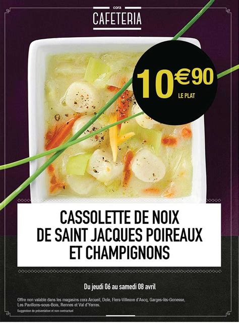 Promo Cassolette De Noix De Saint Jacques Poireaux Et Champignons Chez