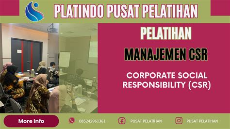 Pelatihan Manajemen Csr Corporate Social Responsibility