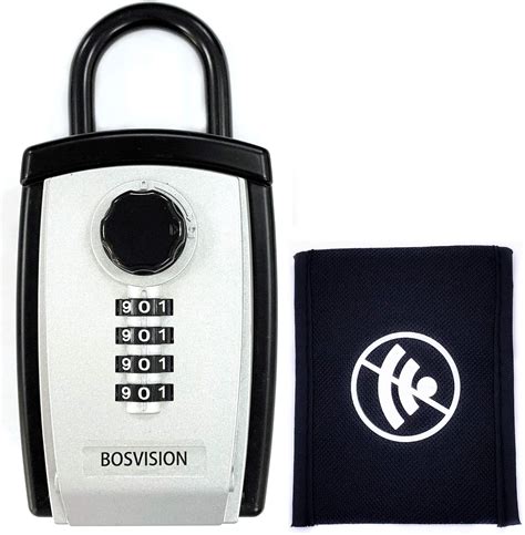 Bosvision Large Key Lock Box Signal Blocker Faraday Bag Key Safe Box