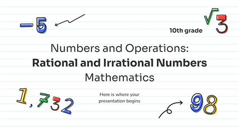 Numbers And Operations Rational And Irrational Numbers