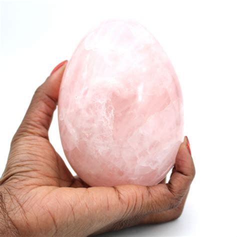 Huevo Mineral De Cuarzo Rosa Madagascar 1 05kg 11cm Ref 221209339