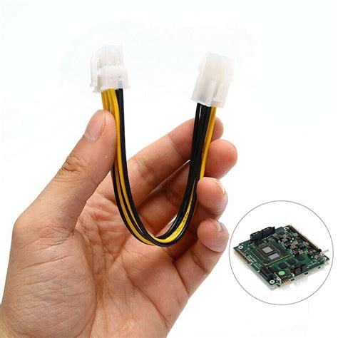 Paruht Atx 4 Pin Male To 8 Pin Female Eps Power Cable Adapter Cpu Power Connector Cpu Power