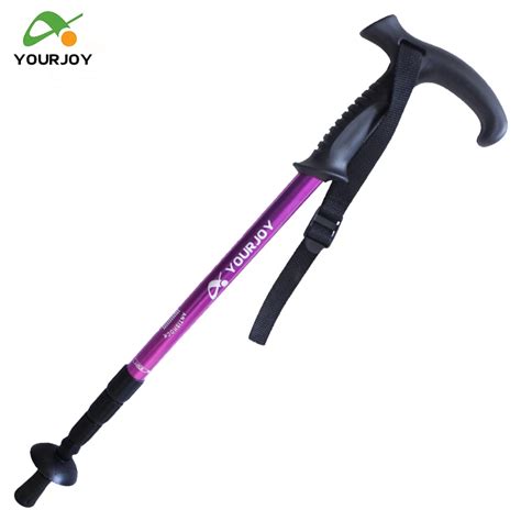 Yourjoy T Handle Aluminum Alloy Walking Stick Hiking Walking Trekking