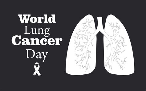 World Lung Cancer Day August 1 Horizontal Dark Banner 45655424 Vector Art At Vecteezy