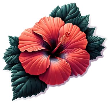 Red Hibiscus Flower On Transparent Hibiscus Red Red Hibiscus Png