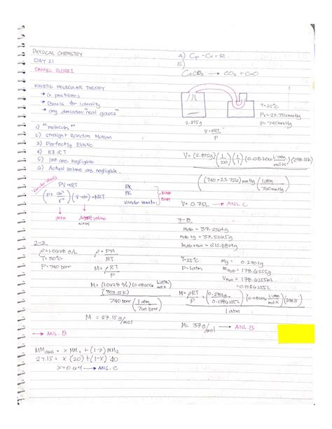 Physical Chemistry Problems