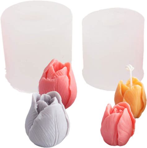 Amazon Tulip Bouquet Silicone Candle Molds For Candle Making 3D