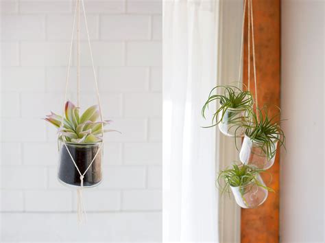 5 Easy Diy Glass Planters A Beautiful Mess Diy Glass Diy Plant Hanger Easy Diy