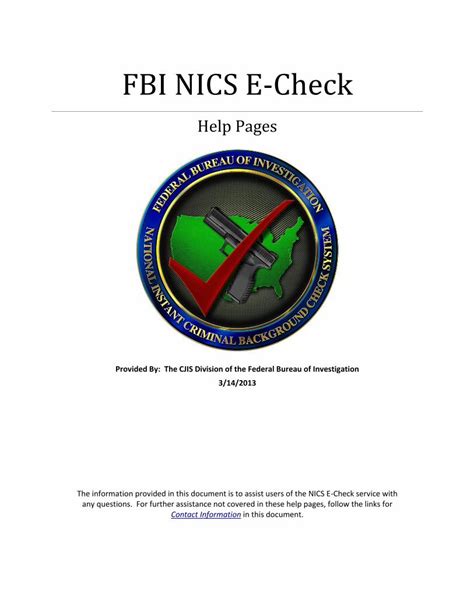 Pdf Fbi Nics E Check Dokumen Tips