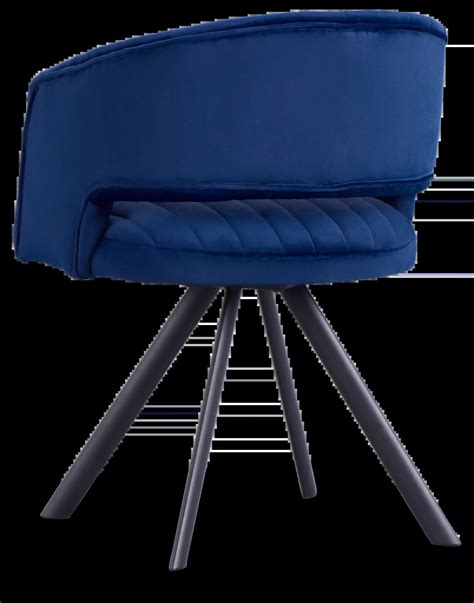 Mandy Blue Velvet Swivel Accent Chair