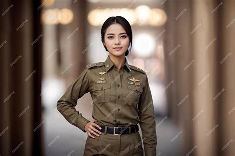 Premium Photo Photo Of Asian Woman In Thai Police Officer Uniform