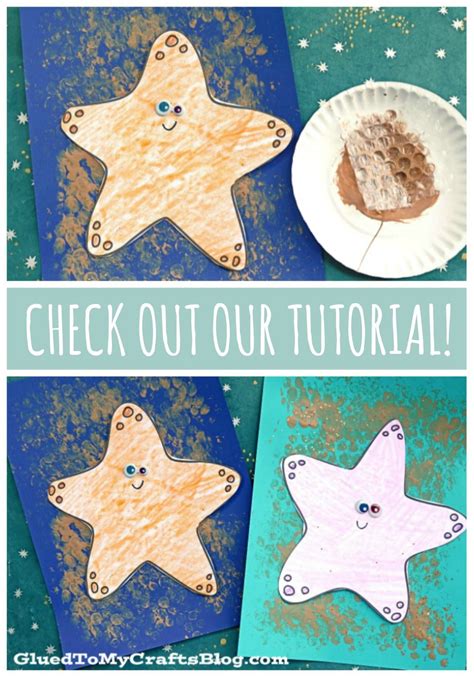 Bubble Wrap And Paper Starfish Summer Kid Craft Summer Crafts For