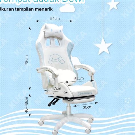 Jual KUCA Cinnamoroll Kursi Gaming Kustom Asli Terbatas High End