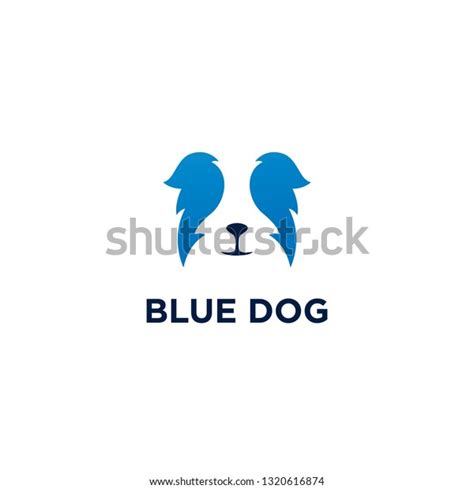 Blue Dog Logo Design Template Stock Vector Royalty Free 1320616874