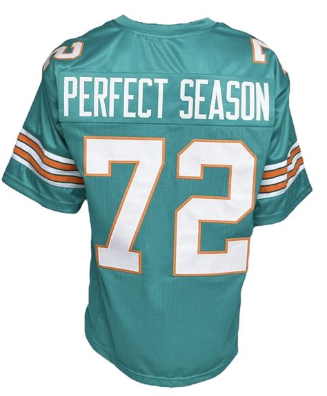 Miami Dolphins 1972 Perfect Season” Pro Style Teal Custom Jersey