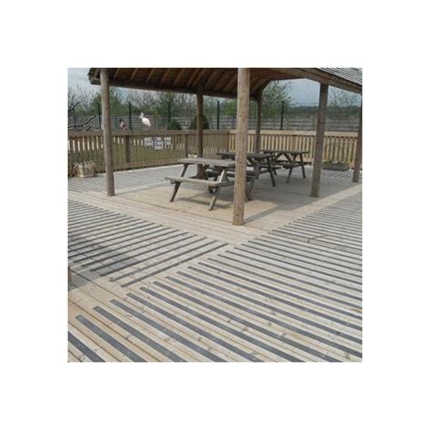 BLACK Anti Slip GRP Decking Strips Slippery Decking Solution!