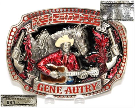 Vintage Western Belt Buckle / SMKW belt buckle / Gene Autry / #897 of ...