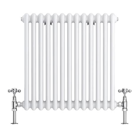 Keswick 605 X 600mm Cast Iron Style Traditional 2 Column White Radiator