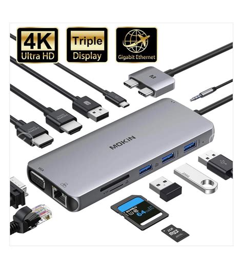 12 In 1 Usb C Hub Mokin Computers And Tech Parts And Accessories