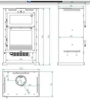 Estufa De Le A Fm M Con Horno Kw Disner