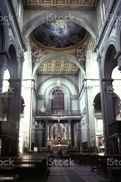 Medici Chapel Interior With Painted Ceiling Stock Photo - Download ...