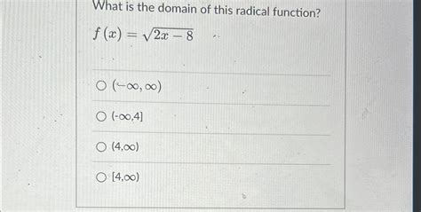 Solved What Is The Domain Of This Radical