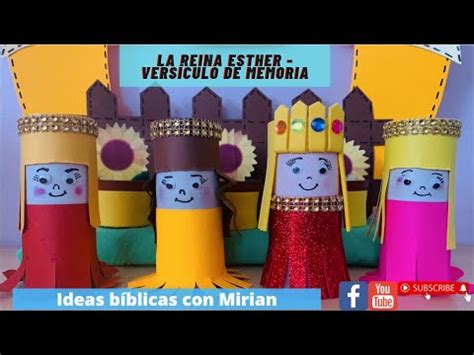 La Reina Ester Hecho Con Tubo De Papel Youtube