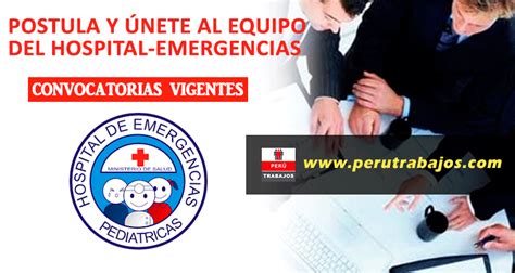 Hospital De Emergencias Pedi Tricas Convocatoria Nuevos Empleos