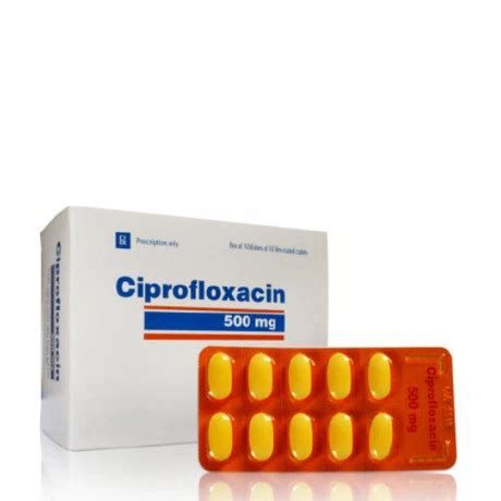 Viên nén Ciprofloxacin 500mg điều trị và dự phòng nhiễm khuẩn 2 vỉ x10