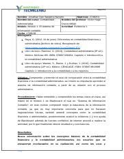 Evidencia 1 Contabilidad Administrativa Doc Reporte Nombre