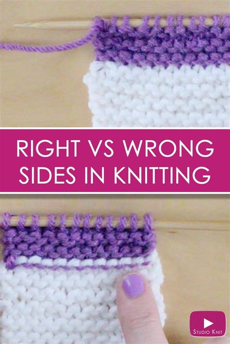 Right And Wrong Side Rs Vs Ws Knitting Lessons For Beginners Knitting For Beginners Knitting