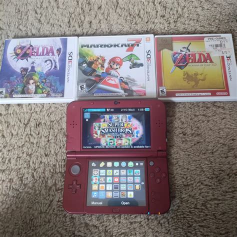 I got this new 3ds xl with 3 physical games, smash bros and a link to the past 3d digital plus a ...