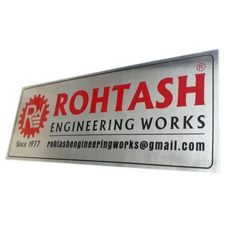 Silver Etched Stainless Steel Name Plate For Home Wall Mounted At Rs