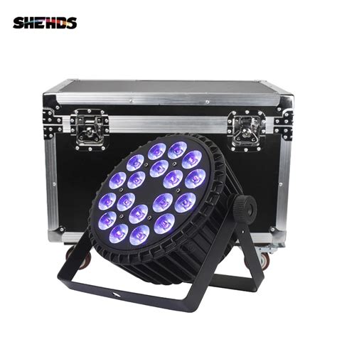 SHEHDS Aluminum Alloy LED Flat Par 18x12W 18x18W Lights RGBW LED