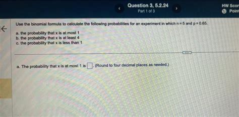 Solved Use the binomial formula to calculate the following | Chegg.com