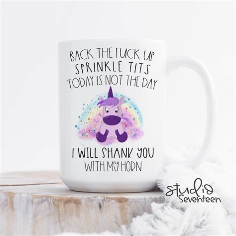 Unicorn Mug Sprinkle Tits NSFW Sarcastic Mug Unicorn Fuck Etsy