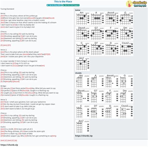 Chord: This Is the Place - Red Hot Chili Peppers - tab, song lyric ...